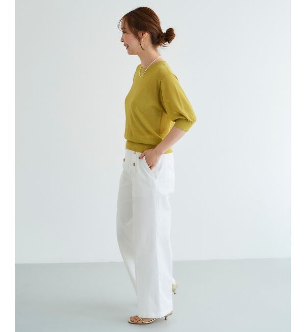  「《WEB限定アイテム》ウォッシャブルクルーネックニット」|ニット・セーター|