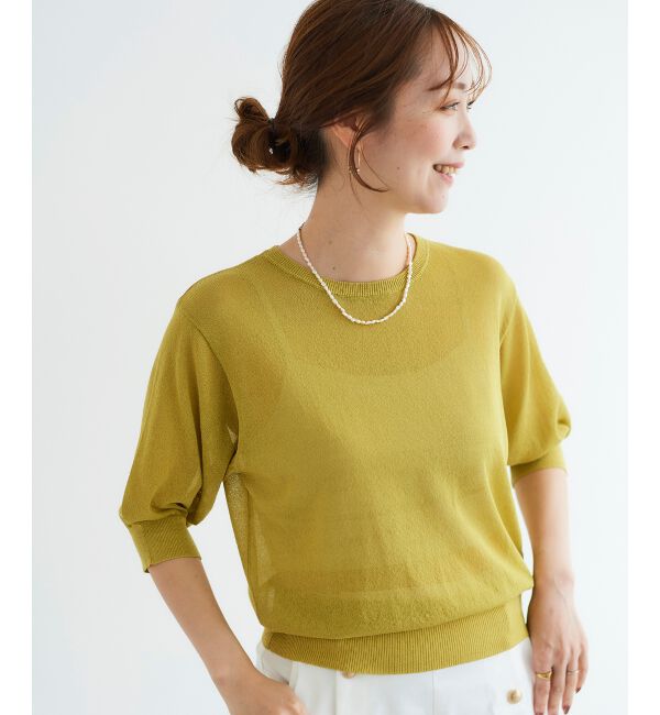  「《WEB限定アイテム》ウォッシャブルクルーネックニット」|ニット・セーター|