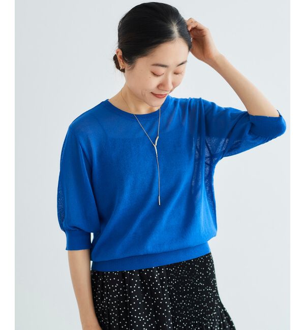  「《WEB限定アイテム》ウォッシャブルクルーネックニット」|ニット・セーター|