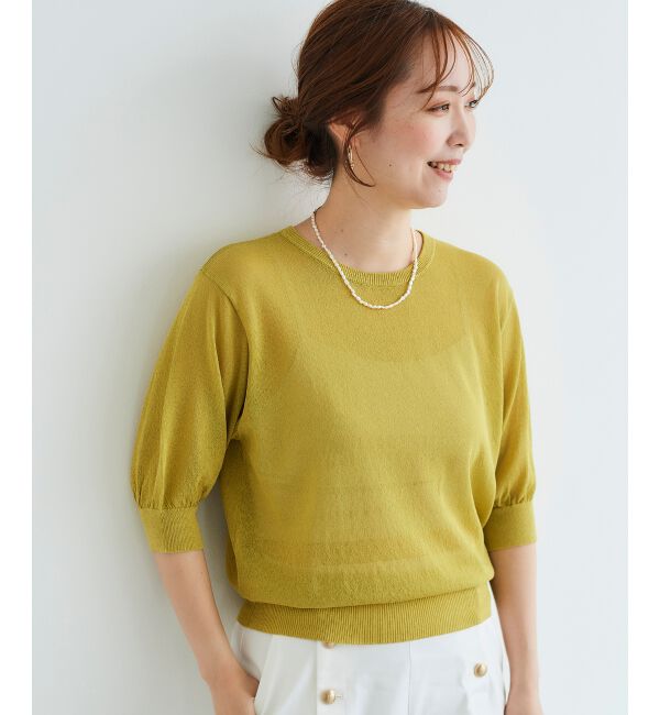  「《WEB限定アイテム》ウォッシャブルクルーネックニット」|ニット・セーター|