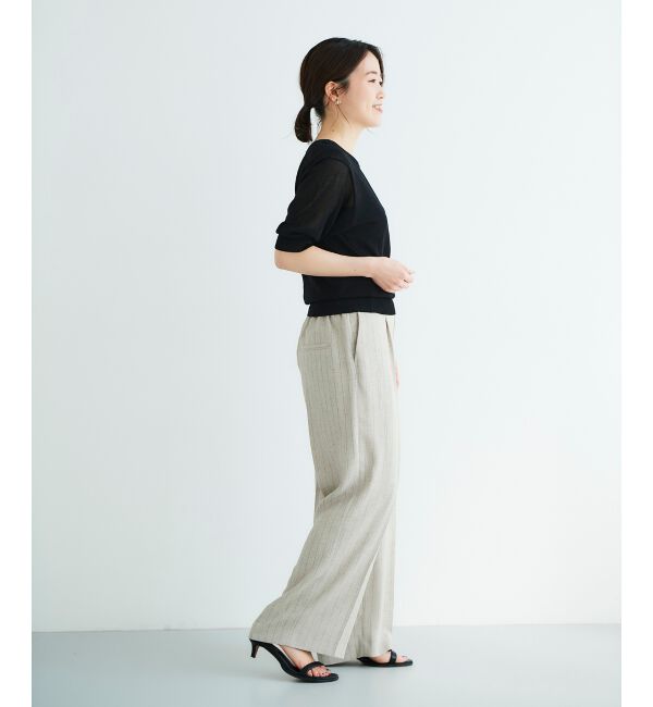  「《WEB限定アイテム》ウォッシャブルクルーネックニット」|ニット・セーター|