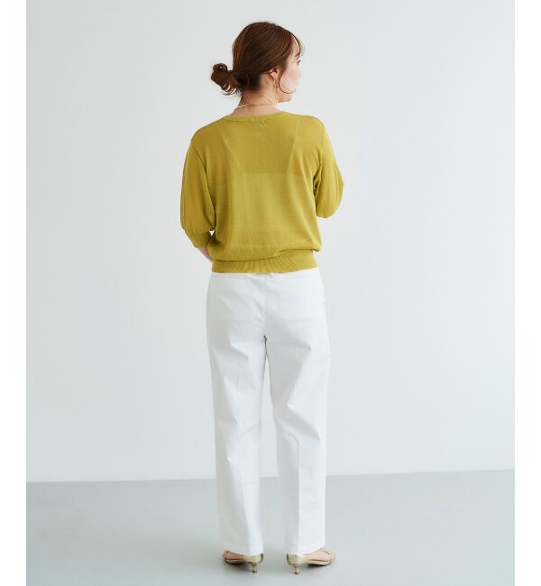  「《WEB限定アイテム》ウォッシャブルクルーネックニット」|ニット・セーター|