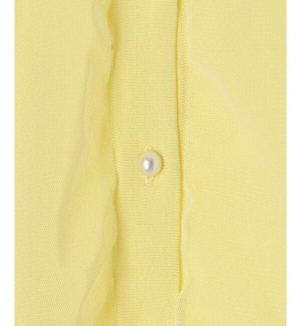 le.coeur blanc「《手洗い可能》Perle Pecheチュールレイヤードカーデ」|カーディガン|