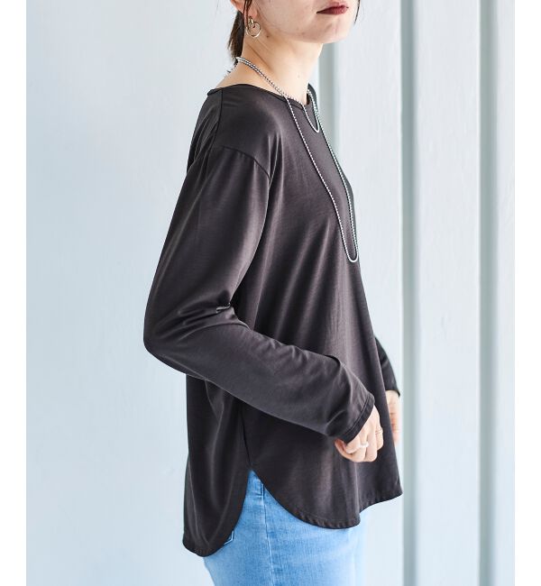 le.coeur blanc「《手洗い可能》ラウンドヘムカットソープルオーバー」|Tシャツ・カットソー|