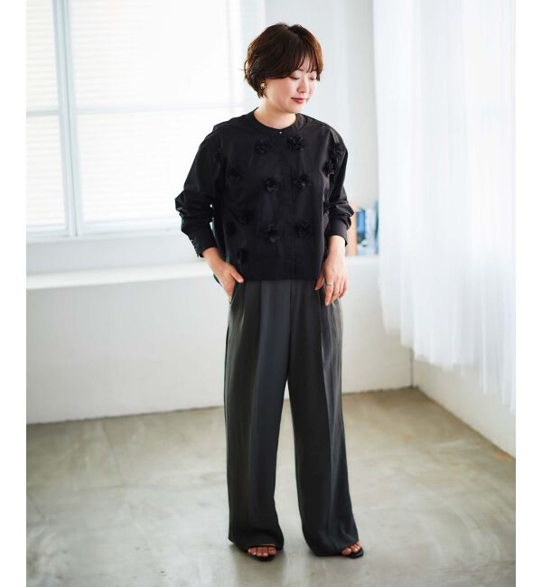 le.coeur blanc「TORRAZZO DONNAフラワーモチーフブラウス」|シャツ・ブラウス|