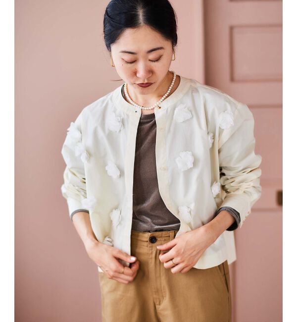 le.coeur blanc「TORRAZZO DONNAフラワーモチーフブラウス」|シャツ・ブラウス|