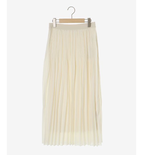 le.coeur blanc「《手洗い可能》麻混シアーランダムプリーツスカート」|スカート|