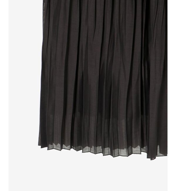 le.coeur blanc「《手洗い可能》麻混シアーランダムプリーツスカート」|スカート|