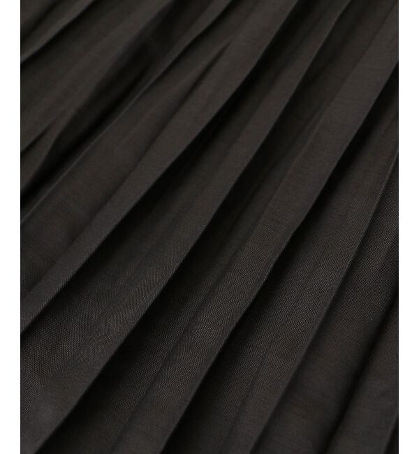 le.coeur blanc「《手洗い可能》麻混シアーランダムプリーツスカート」|スカート|