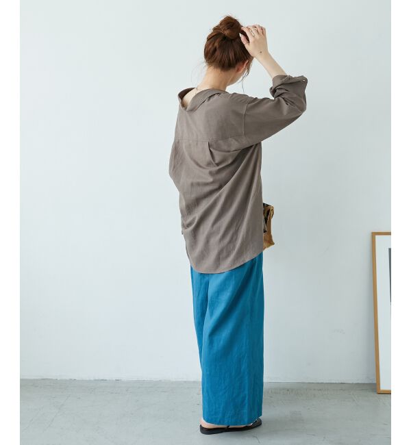  「《夏に向けた快適な1枚》麻ワイドクロップドパンツ」|その他|