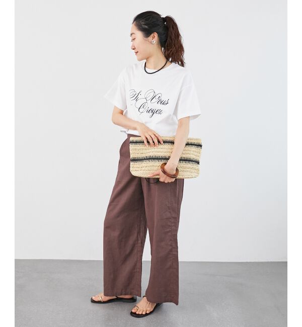  「《夏に向けた快適な1枚》麻ワイドクロップドパンツ」|その他|