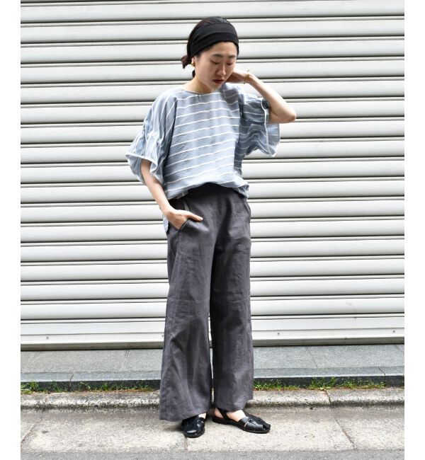  「《夏に向けた快適な1枚》麻ワイドクロップドパンツ」|その他|