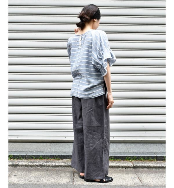  「《夏に向けた快適な1枚》麻ワイドクロップドパンツ」|その他|