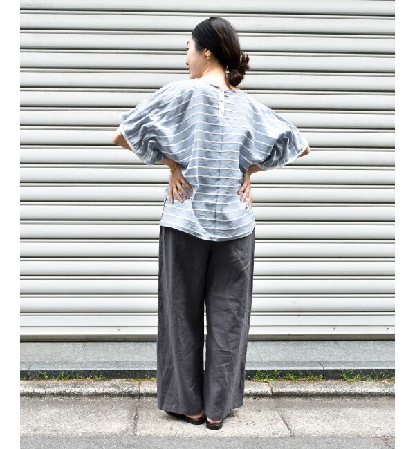  「《夏に向けた快適な1枚》麻ワイドクロップドパンツ」|その他|