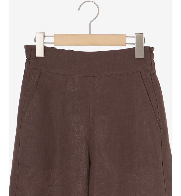  「《夏に向けた快適な1枚》麻ワイドクロップドパンツ」|その他|