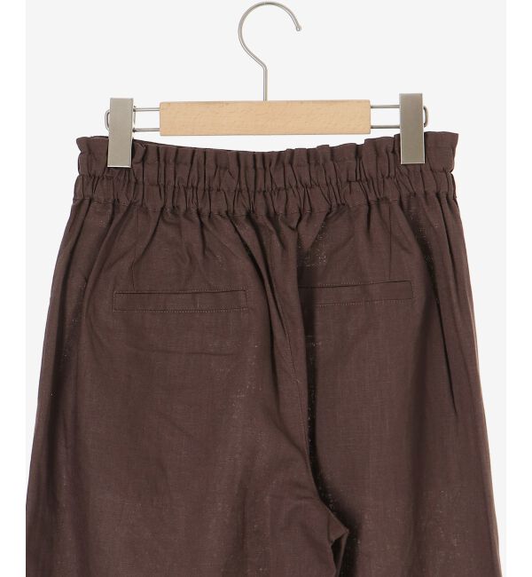  「《夏に向けた快適な1枚》麻ワイドクロップドパンツ」|その他|