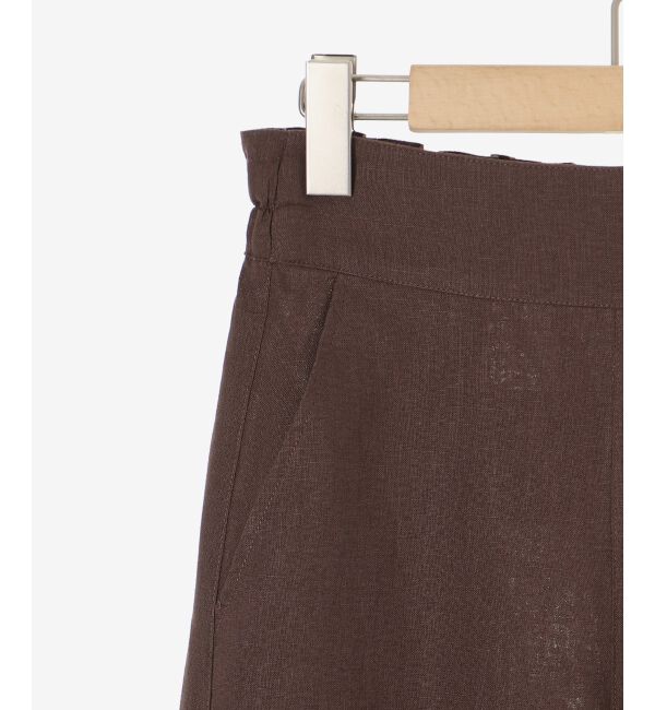  「《夏に向けた快適な1枚》麻ワイドクロップドパンツ」|その他|