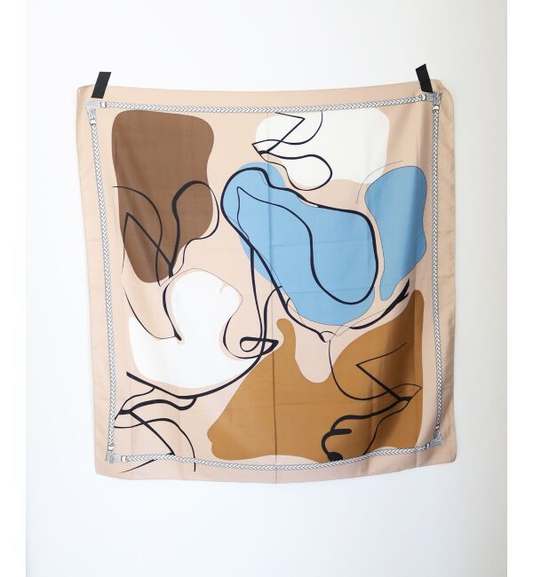  「ニュアンスプリントビッグスカーフ」|バンダナ・スカーフ|