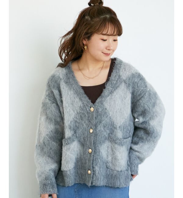  「TORRAZZO DONNA別注アーガイルニットカーデ」|カーディガン|