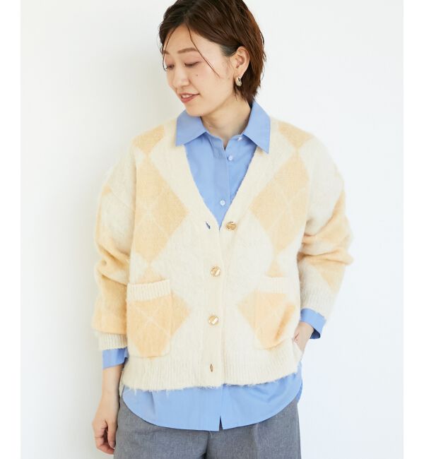  「TORRAZZO DONNA別注アーガイルニットカーデ」|カーディガン|