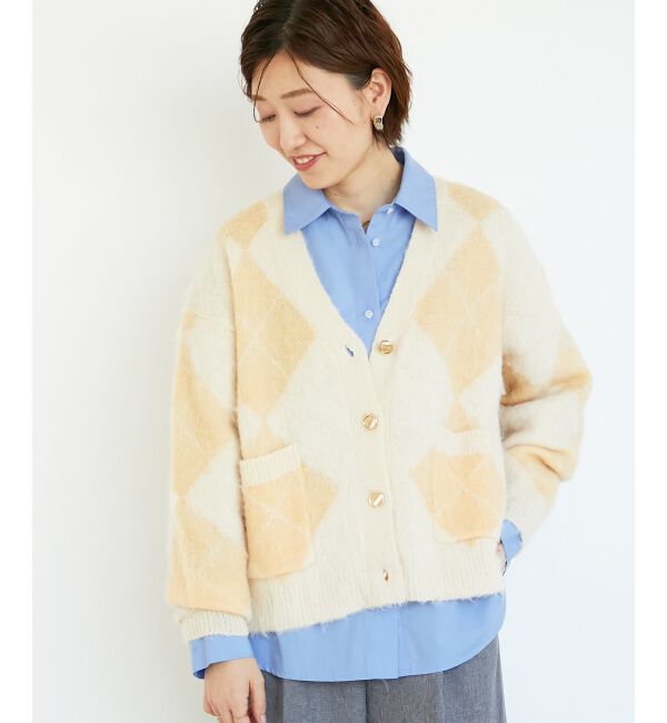  「TORRAZZO DONNA別注アーガイルニットカーデ」|カーディガン|