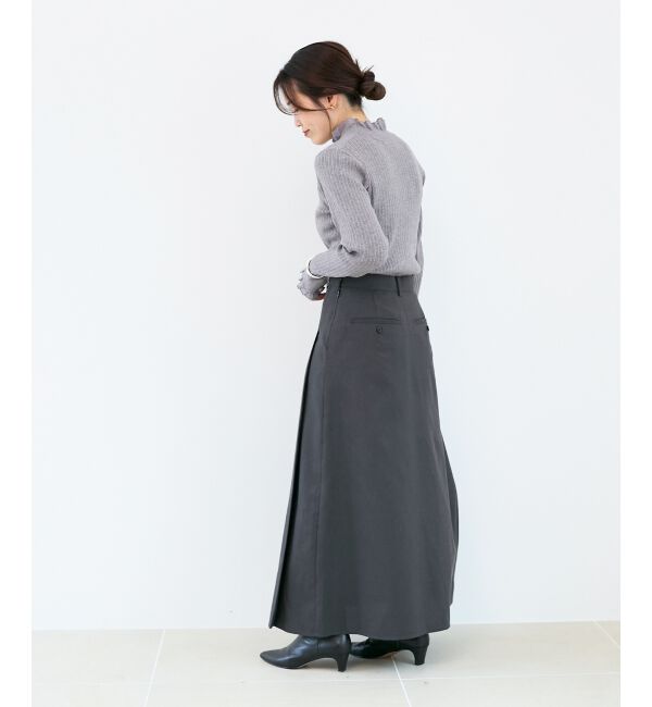  「《手洗い可能》シアーフリルリブニット」|ニット・セーター|