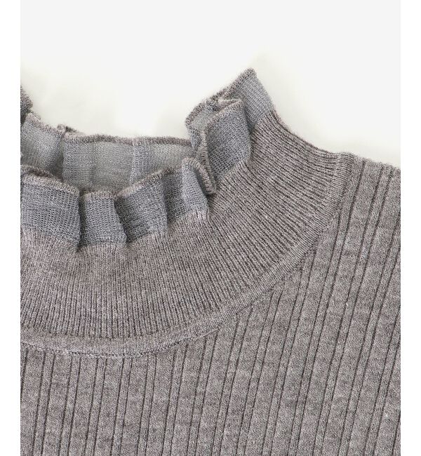  「《手洗い可能》シアーフリルリブニット」|ニット・セーター|