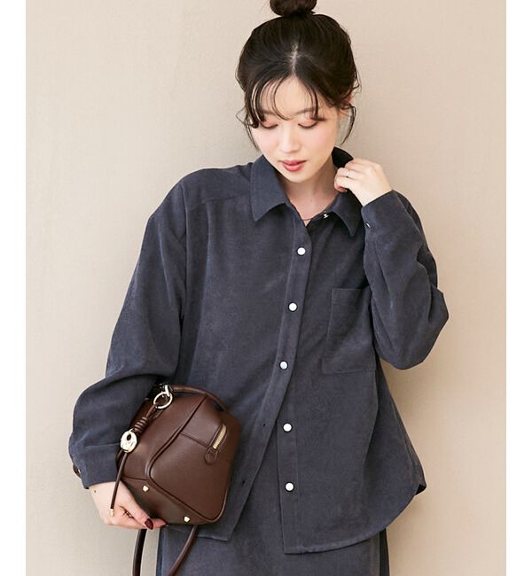  「コーデュロイタックシャツ」|シャツ・ブラウス|Ｃ／グレー