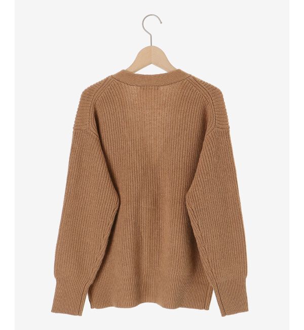  「メッセージ刺繍Vカーディガン」|カーディガン|