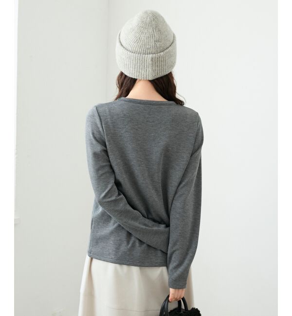  「【吸湿発熱】スタッズロゴカットソー」|Tシャツ・カットソー|