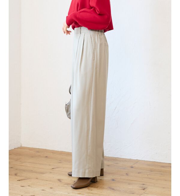  「【吸湿/発熱】裏起毛ツータックパンツ」|その他|