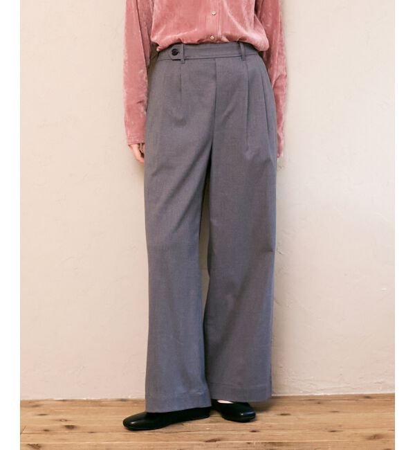  「【吸湿/発熱】裏起毛ツータックパンツ」|その他|