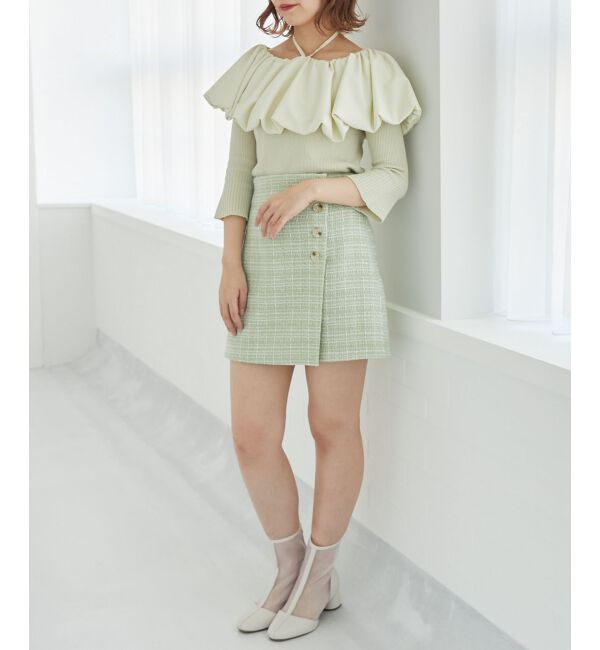 MAJESTICLEGON「バルーンカラーニット」|ニット・セーター|