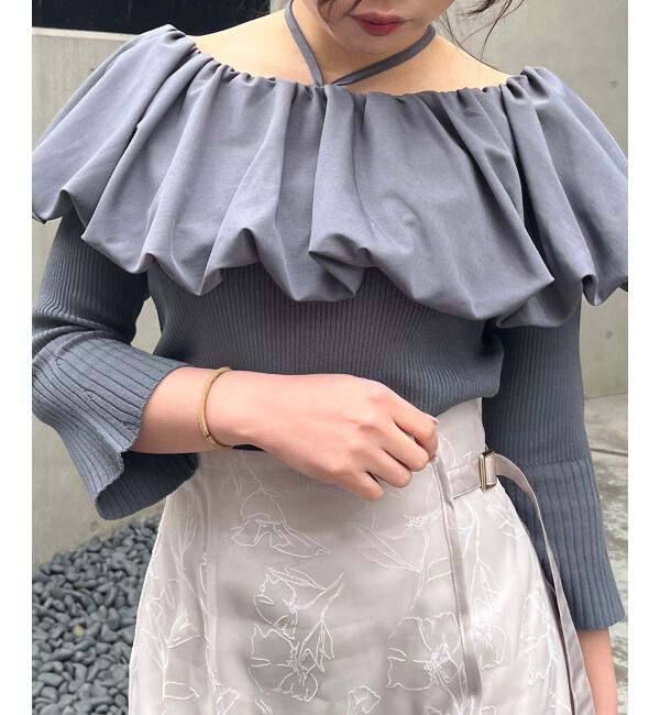 MAJESTICLEGON「バルーンカラーニット」|ニット・セーター|