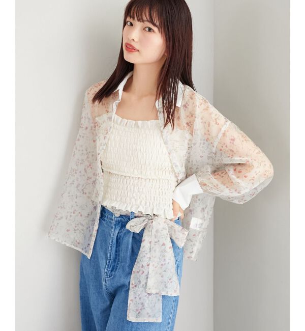 MAJESTICLEGON「Bloomingフラワーボウタイシャツ」|シャツ・ブラウス|ｱｲﾎﾞﾘｰ柄