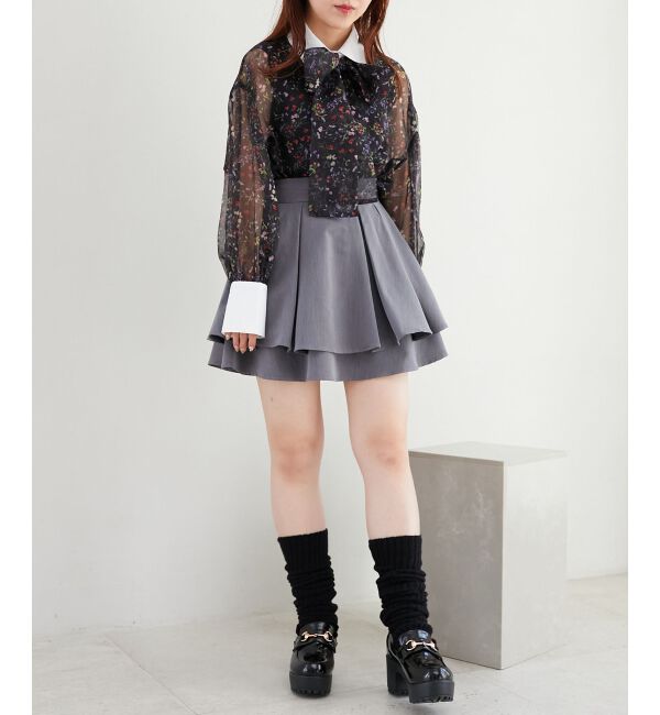 MAJESTICLEGON「Bloomingフラワーボウタイシャツ」|シャツ・ブラウス|