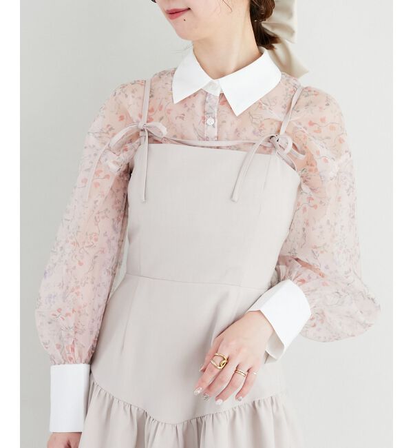 MAJESTICLEGON「Bloomingフラワーボウタイシャツ」|シャツ・ブラウス|