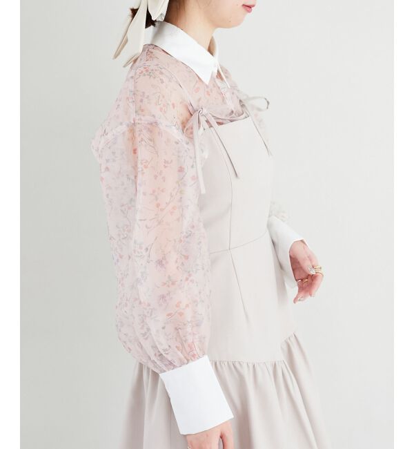 MAJESTICLEGON「Bloomingフラワーボウタイシャツ」|シャツ・ブラウス|