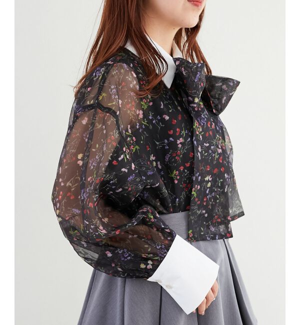 MAJESTICLEGON「Bloomingフラワーボウタイシャツ」|シャツ・ブラウス|
