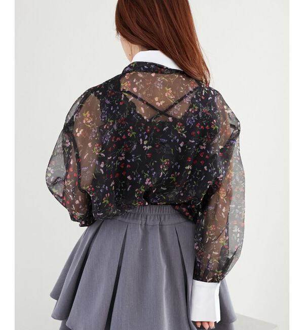 MAJESTICLEGON「Bloomingフラワーボウタイシャツ」|シャツ・ブラウス|