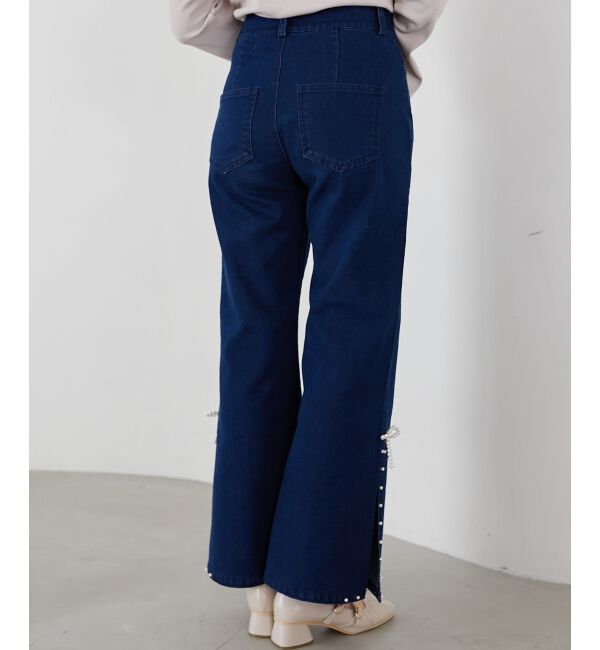 MAJESTICLEGON「パールスリットデニム」|デニム|