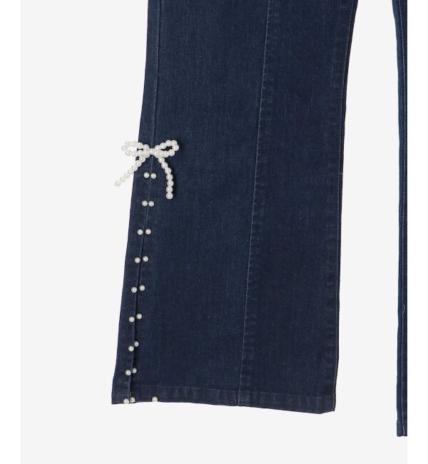MAJESTICLEGON「パールスリットデニム」|デニム|