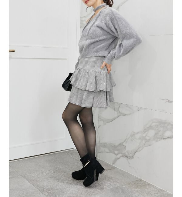 MAJESTICLEGON「取り外しできるパールブーツ」|ショートブーツ|