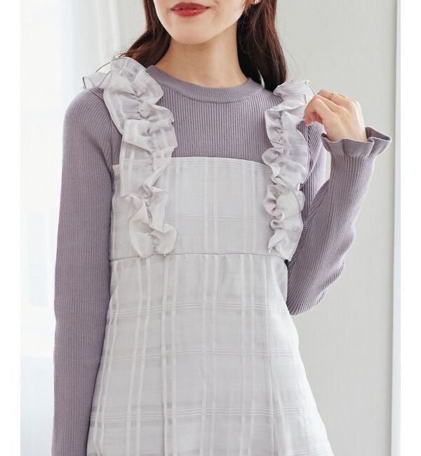 MAJESTICLEGON「ショルダーフリルドッキングワンピ」|ワンピース|