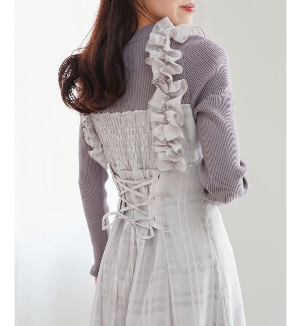 MAJESTICLEGON「ショルダーフリルドッキングワンピ」|ワンピース|