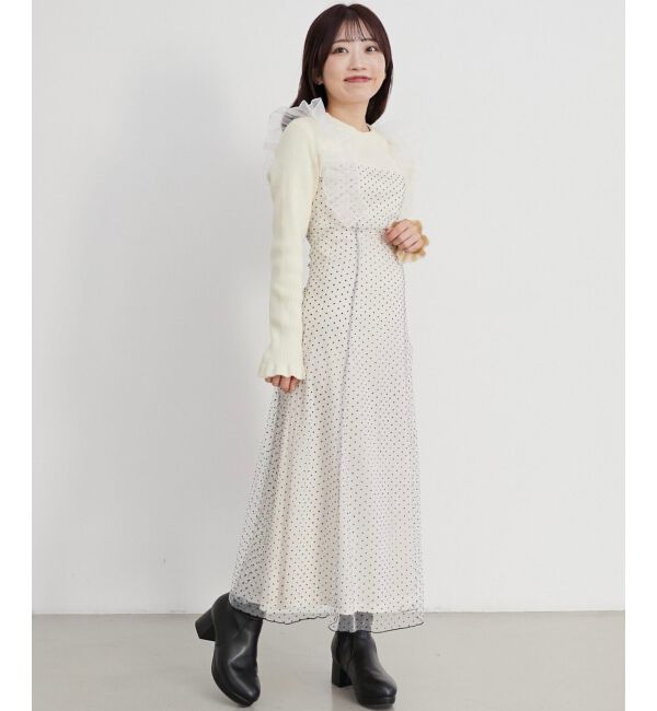 MAJESTICLEGON「ショルダーフリルドッキングワンピ」|ワンピース|