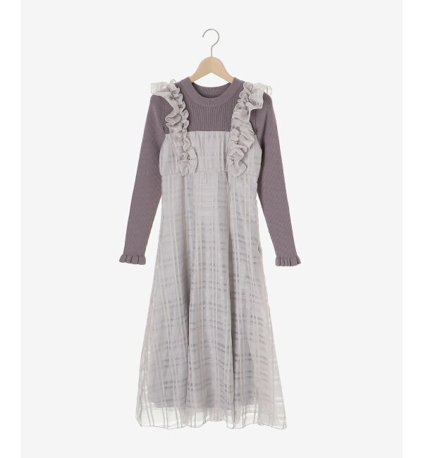 MAJESTICLEGON「ショルダーフリルドッキングワンピ」|ワンピース|