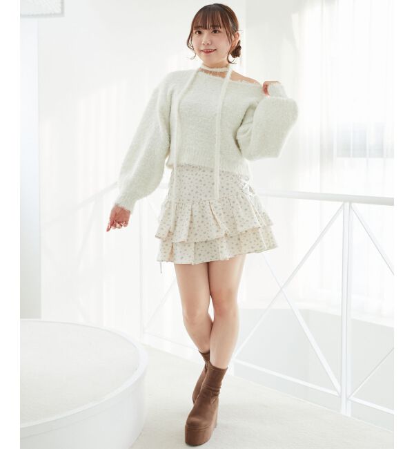 MAJESTICLEGON「チョーカー付きプードルニット」|ニット・セーター|