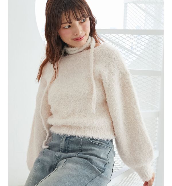 MAJESTICLEGON「チョーカー付きプードルニット」|ニット・セーター|