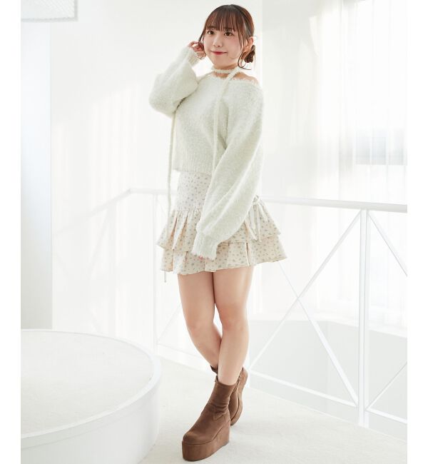 MAJESTICLEGON「チョーカー付きプードルニット」|ニット・セーター|